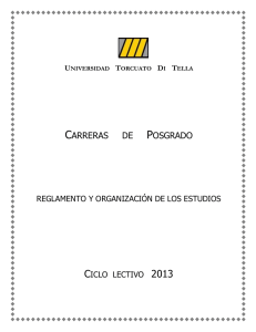 CARRERAS DE POSGRADO - Universidad Torcuato Di Tella