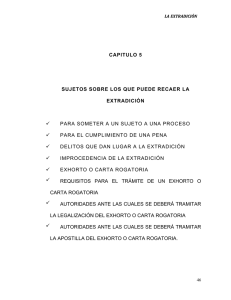 sujetos sobre los que puede recaer la extradición