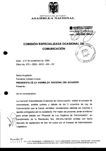 COMISIÓN ESPECIALIZADA OCASIONAL