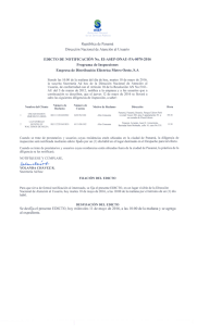 Page 1 S uto acora de ser cosºco, República de Panamá Dirección