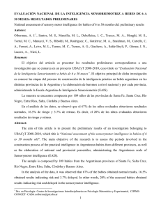 Evaluación nacional de la inteligencia sensomotriz a bebés de 6 a