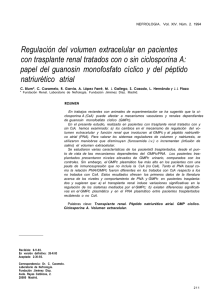 Regulación del volumen extracelular en pacientes con trasplante