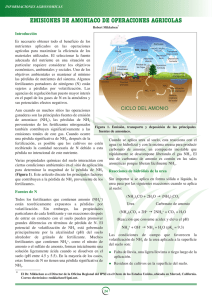 Emisiones de amoniaco de operaciones agrícolas