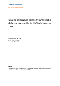 Discurso del diputado Horacio Oyhanarte sobre de la figura del