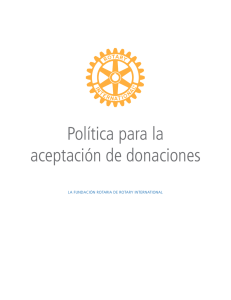 Política para la aceptación de donaciones