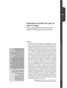 Estimadores del índice de cola y el valor en riesgo