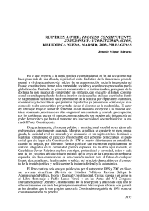 Ruipérez, Javier: proceso constituyente, soberanía y