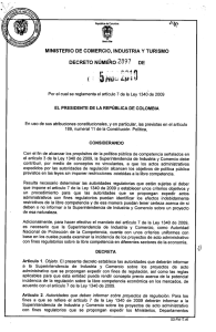 Decreto 2897 de 2010 - Ministerio de Comercio, Industria y Turismo