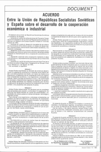 DOCUMENT ACUERDO Entre la U nion de Repu bliicas Socialistas