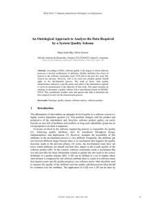 An Ontological Approach to Analyze the Data Required by