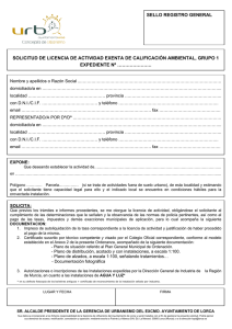 solicicitud de licencia de actividad exenta de calificacion ambiental