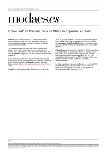 `low cost` de Primark inicia en Milán su expansión en