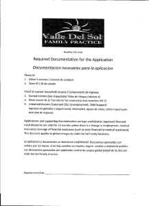 Required Documentation for the Application