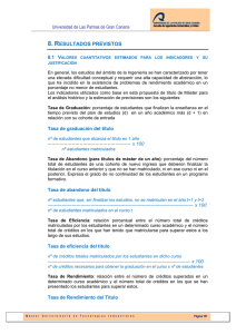 Resultados previstos - Universidad de Las Palmas de Gran Canaria