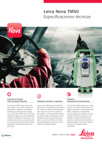Leica Nova TM50 Especificaciones técnicas
