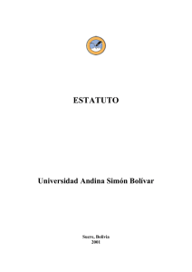 estatuto - Universidad Andina Simón Bolívar