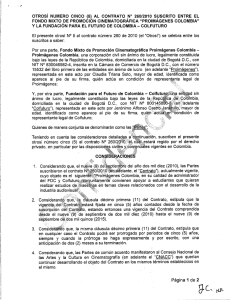 OTROSÍ NUMERO CINCO (5) AL CONTRATO N° 2601201O