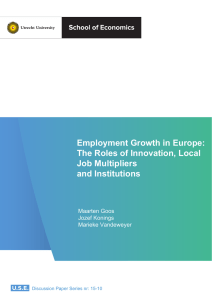 Employment Growth in Europe: The Roles of Innovation, Local Job