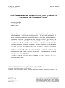 Validaci&oacute;n de constructo y confiabilidad de la escala de
