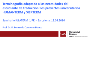 Terminografía adaptada a las necesidades del estudiante de