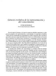 Page 1 Génesis evolutiva de la representación y del conocimiento