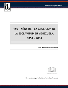 150 años de la abolicion de la esclavitud en venezuela
