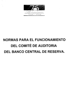 Normas para el funcionamiento del Comité de Auditoría del Banco