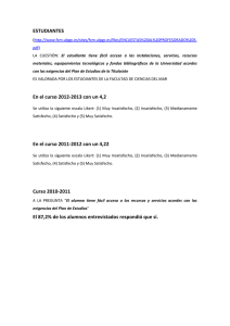 Resultados de las encuestas de satisfacción con los recursos y