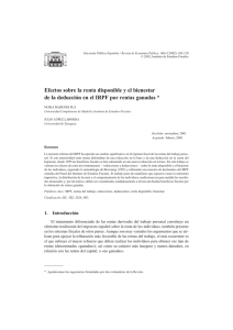 Efectos sobre la renta disponible y el bienestar de la deducción en