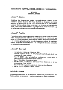 reglamento de traslados de jueces del poder judicial