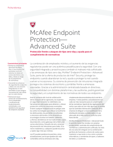 McAfee Endpoint Protection Advanced Suite Ficha Técnica