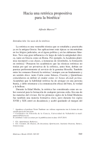 Hacia una retórica propositiva para la bioética*