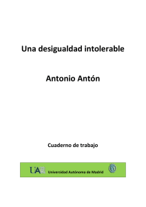 Una desigualdad intolerable - Universidad Autónoma de Madrid