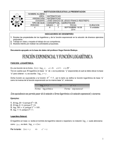 x Esta equivalencia nos permite pasar de la notación o forma