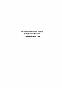 SEGURO SOCLAL DE SALUD - ESSALUD Estados Financieros