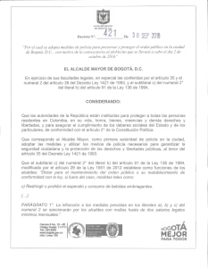 Decreto 421 de 2016 - Secretaría Distrital de Gobierno