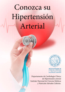 Conozca su Hipertensión Arterial - Instituto Nacional de Ciencias