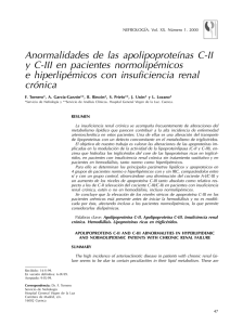 Anormalidades de las apolipoproteínas C-II y C