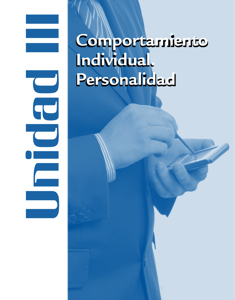 Comportamiento Individual. Personalidad Comportamiento