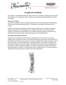 Cirug&iacute;a de Escoliosis