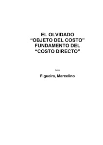 el olvidado “objeto del costo” - Facultad de Ciencias Económicas