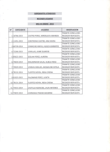 Nº EXP£DEENTE USUARIO OBSERVACION TRAMITE CONCLUIDO