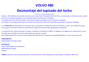 Tapizado techo Volvo 480 - Volvo 480 club de España