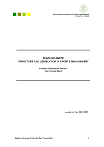 teaching guide structure and legislation in sports management