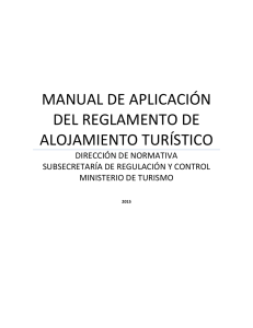manual de aplicación del reglamento de alojamiento turístico