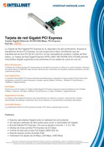 Tarjeta de red Gigabit PCI Express