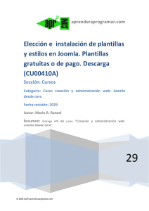 CU00410A Eleccion plantillas y estilos Joomla Plantillas gratuitas o