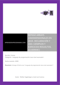 CU00904C Ejercicios resuelto arrays unidimensionales Java