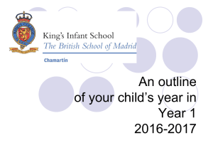 An outline of your child`s year in Year 1 2016-2017