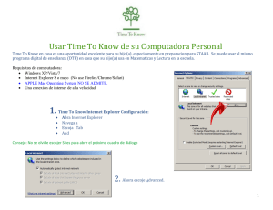 Usar Time To Know de su Computadora Personal